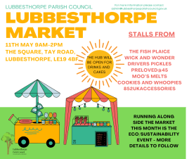 Lubbesthorpe Market Saturday 11th May